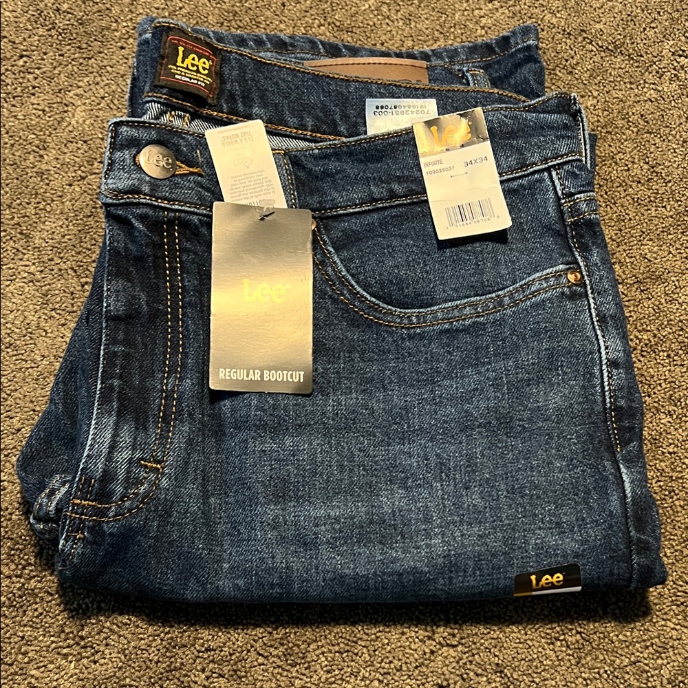 Lee Men's Dark Blue Bootcut Jeans